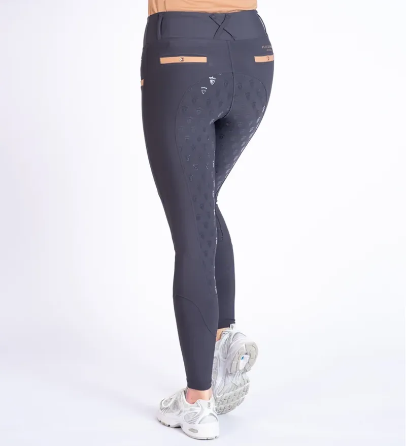 Blackfort Equestrian Grey and Caramel Training Tights 3.0-2