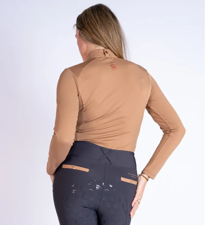 Blackfort Equestrian Caramel Cool Mesh Base Layer Long Sleeve-1