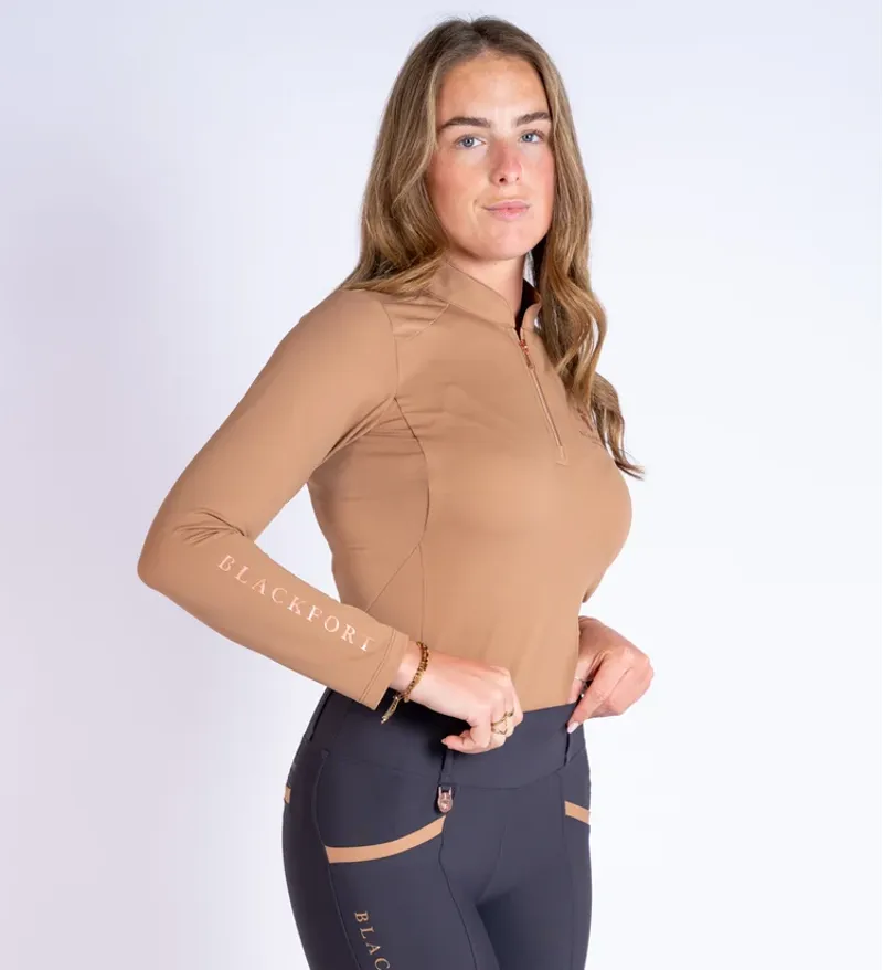 Blackfort Equestrian Caramel Cool Mesh Base Layer Long Sleeve-2