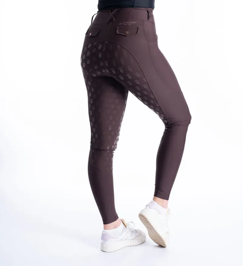 Blackfort Equestrian Chocolate and Rose Gold Riding Breggings-1