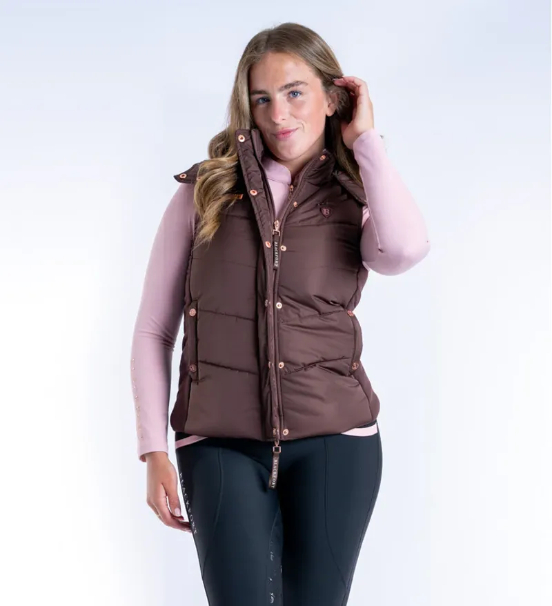 Blackfort Equestrian Amara Chocolate Puffer Gilet-1