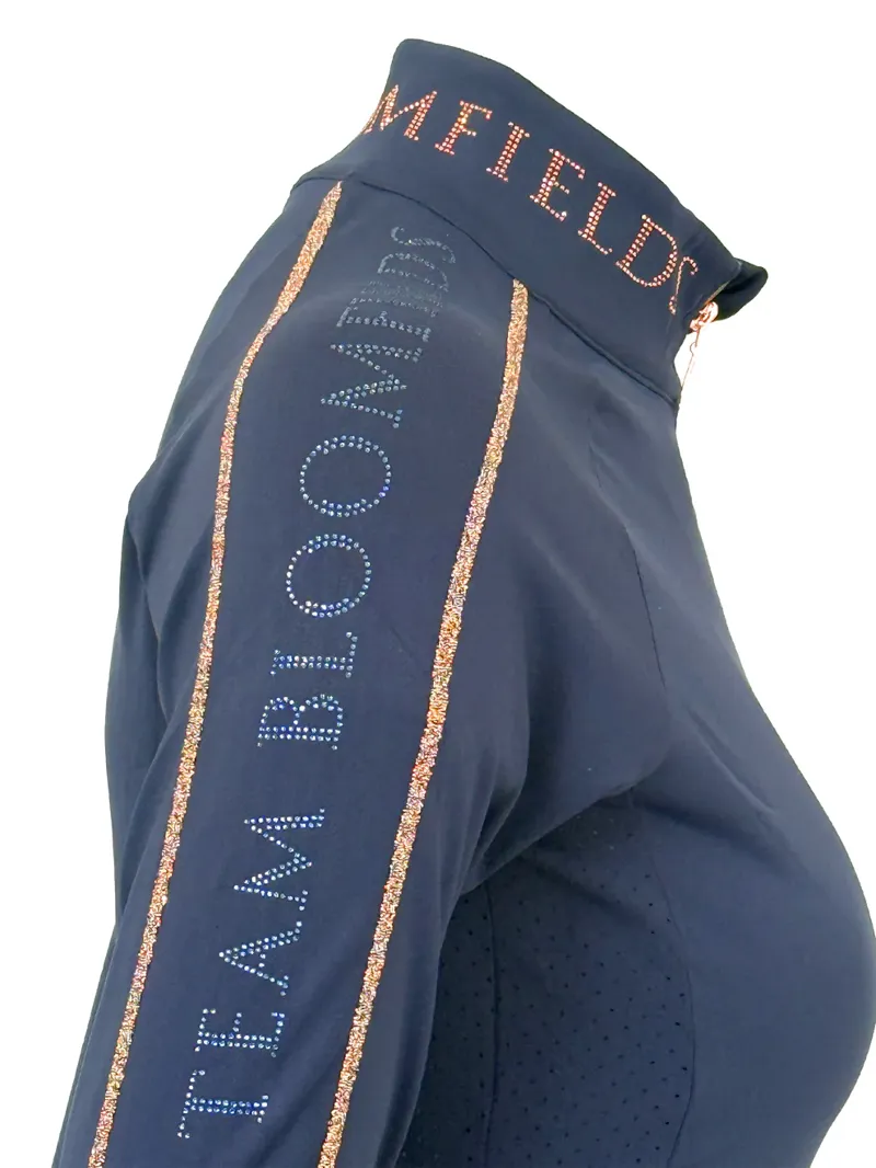 Team Bloomfields Kids Chloe Navy Crystal Base Layer With Long Sleeves-2