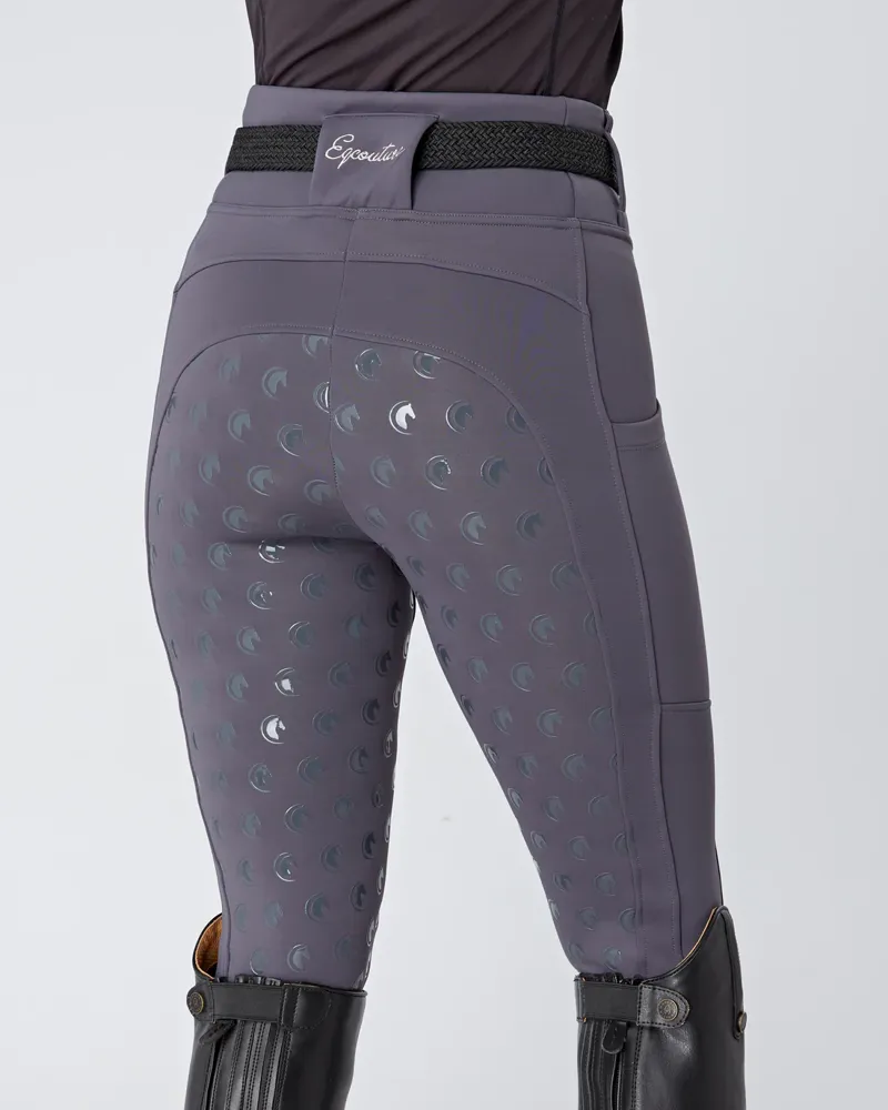 Eqcouture Slate Grey Full Grip Leggings-2