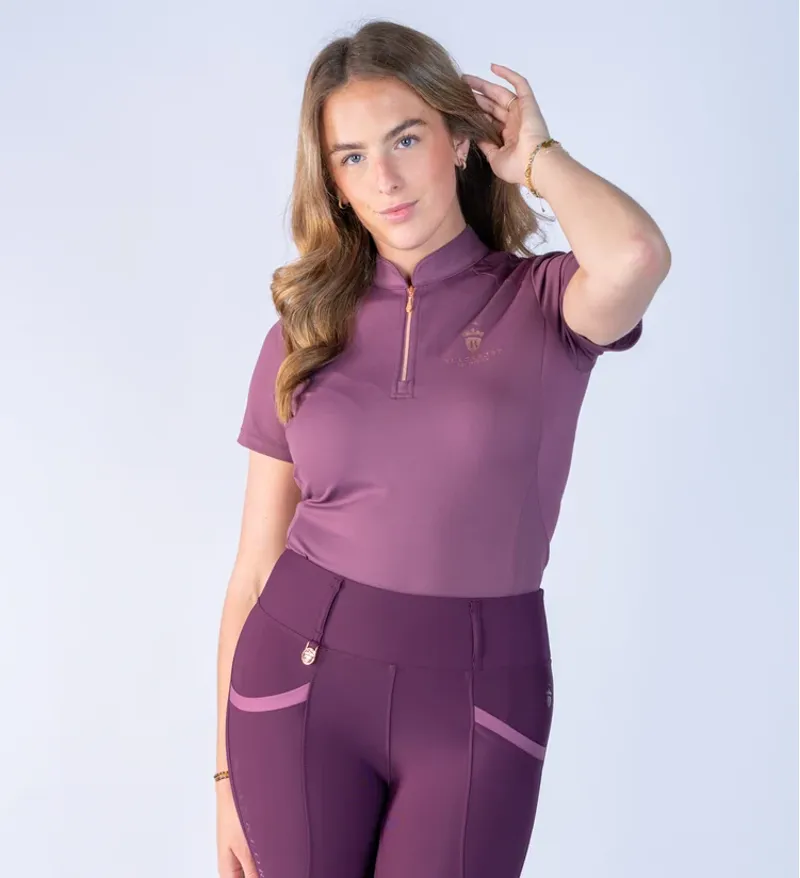 Blackfort Equstrian Fig Cool Mesh Base Layer Short Sleeve-2