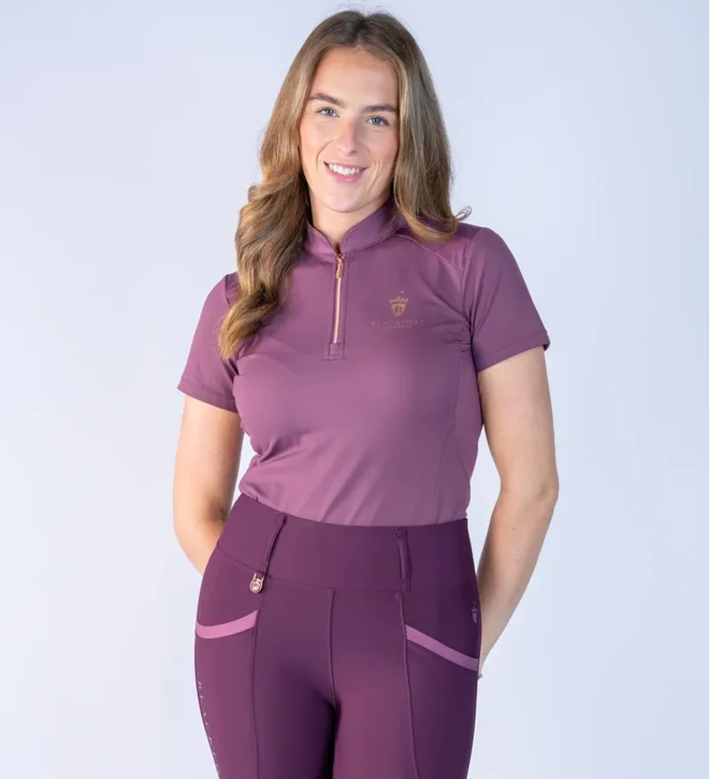 Blackfort Equstrian Fig Cool Mesh Base Layer Short Sleeve