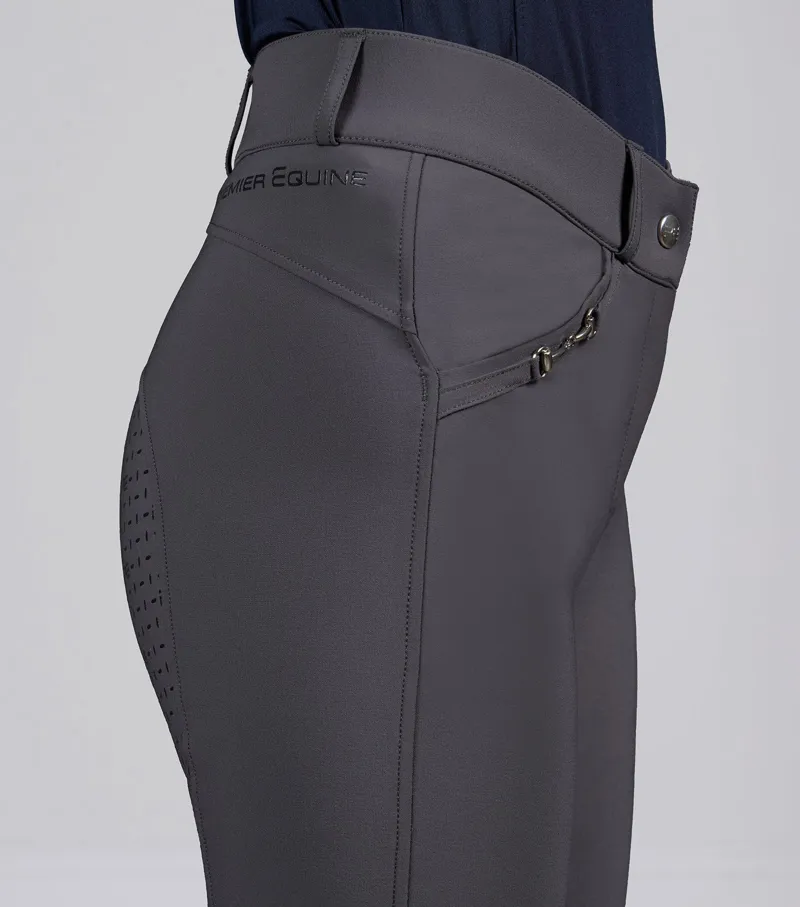 Premier Equine Filetto Womens Gel Full Seat Riding Breeches Anthracite-2
