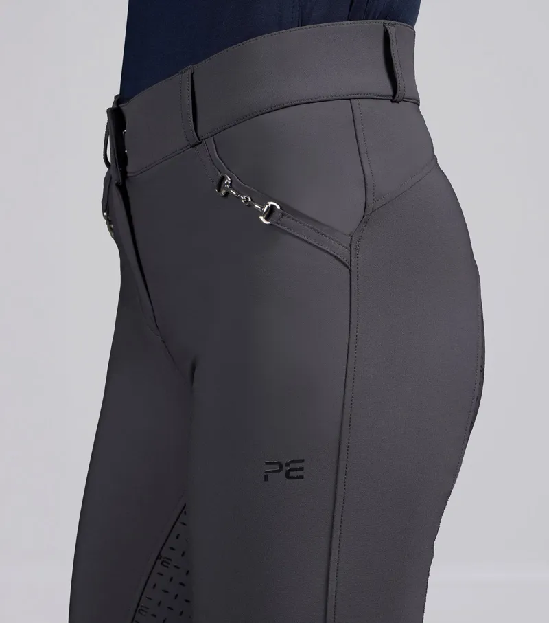 Premier Equine Filetto Womens Gel Full Seat Riding Breeches Anthracite-3