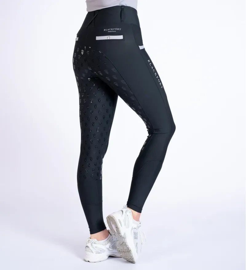 Blackfort Equestrian Mushroom and Black Riding Tights 3.0-1