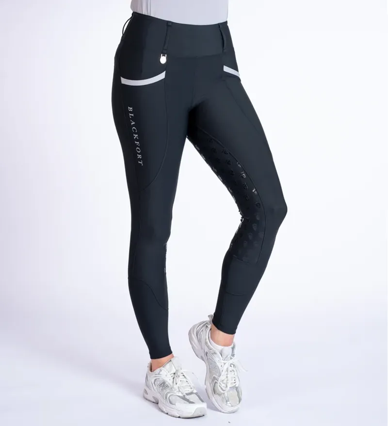 Blackfort Equestrian Mushroom and Black Riding Tights 3.0-2