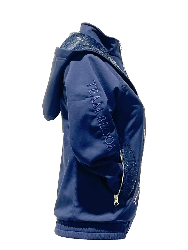 Team Bloomfields Kids Freya Navy Double Collar Showerproof Jacket-1