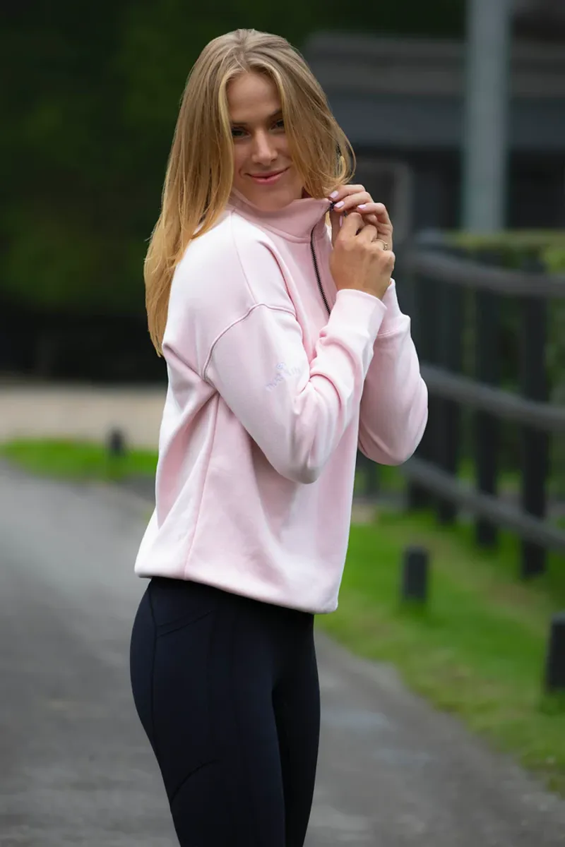 Mochara Quarter Zip Sweatshirt Baby Pink-1