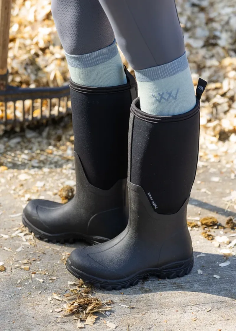 Woof Wear Long Work Boot In Black-1