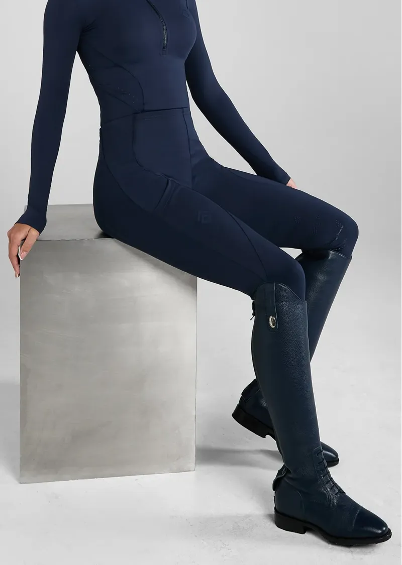 Aztec Diamond Navy Core Leggings-2