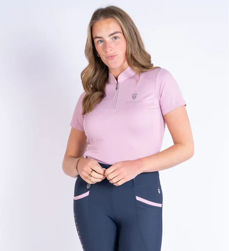 Blackfort Equestrian Marshmallow Cool Mesh Base Layer Short Sleeve-1