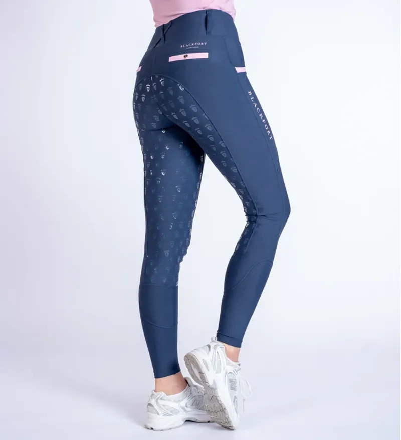 Blackfort Equestrian Navy and Marshmallow Riding Tights 3.0-2