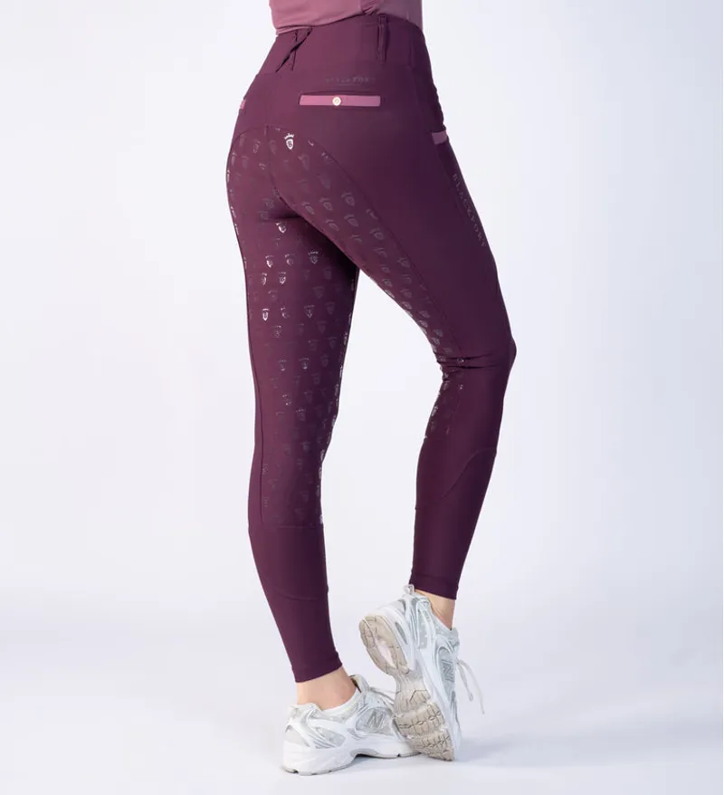 Blackfort Equestrian Training Tights 3.0 Mulberry and Fig-3