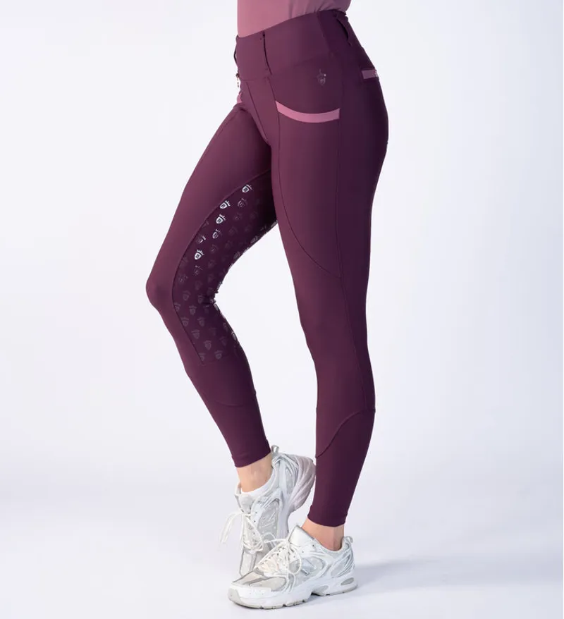 Blackfort Equestrian Training Tights 3.0 Mulberry and Fig-2