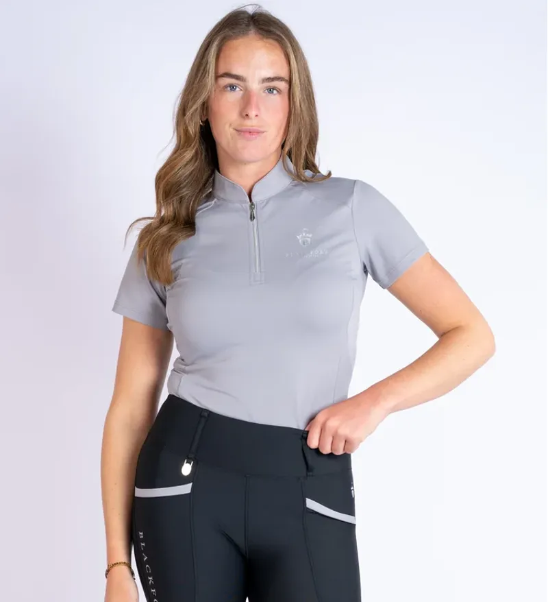 Blackfort Equestrian Mushroom Cool Mesh Base Layer Short Sleeve