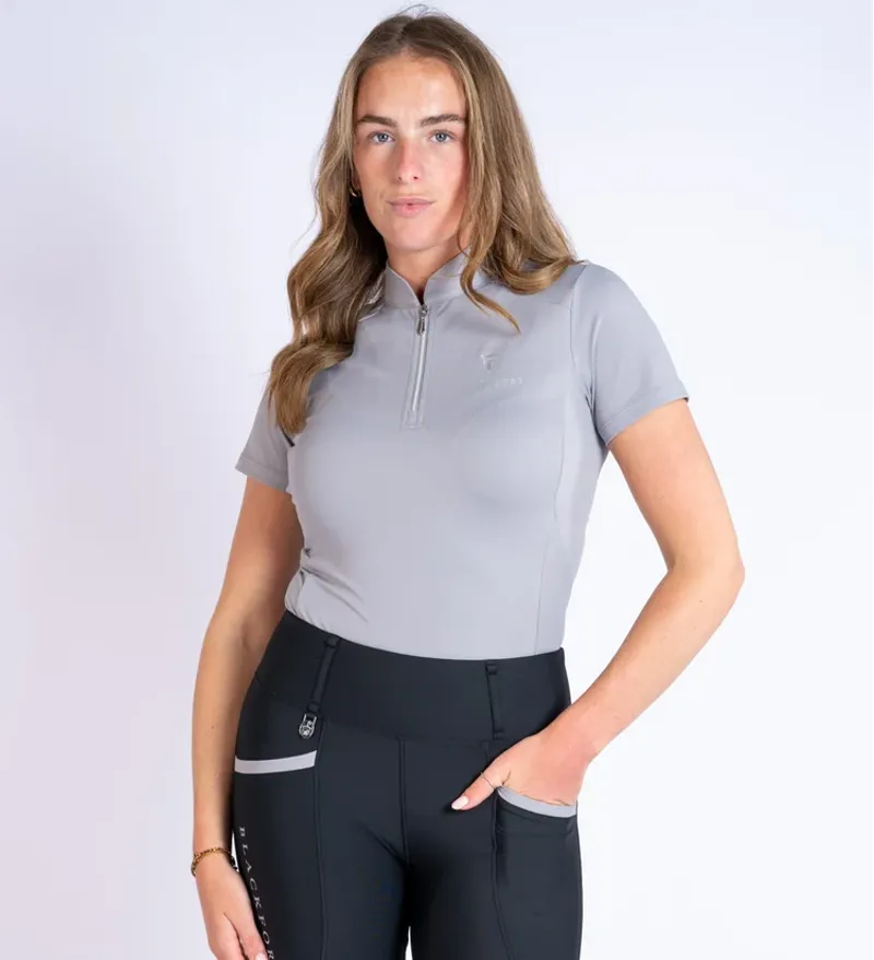Blackfort Equestrian Mushroom Cool Mesh Base Layer Short Sleeve-1