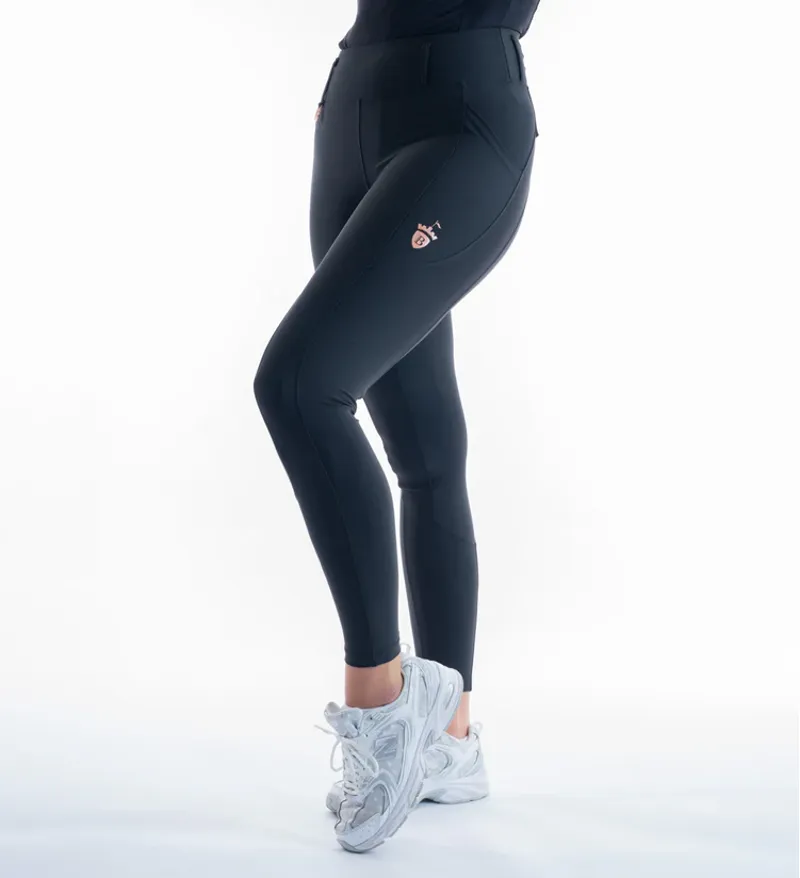 Blackfort Equestrian Black Non Silicone Riding Breggings-2