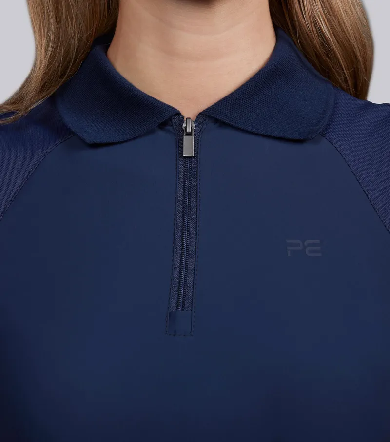 Premier Equine Prospero Sleeveless Polo Top Navy-2