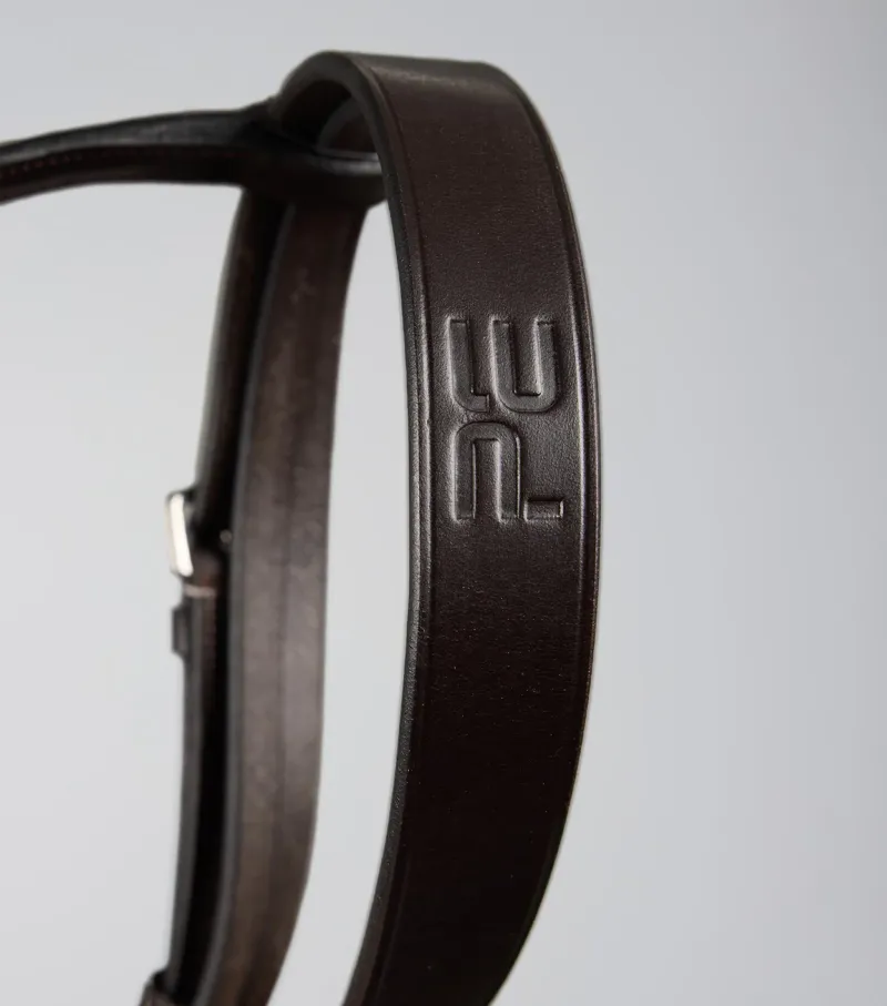 Premier Equine Raised Jumping Bridle with Flash Noseband Dark Havana-1