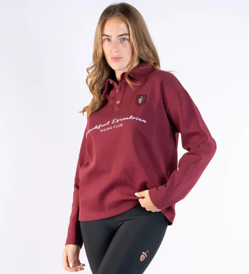 Blackfort Equestrian Remi Rugby Shirt Burgundy-2