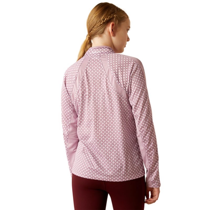 Ariat Youth Sunstopper 3.0 1/4 Zip Baselayer Lavender Mist Tile-1