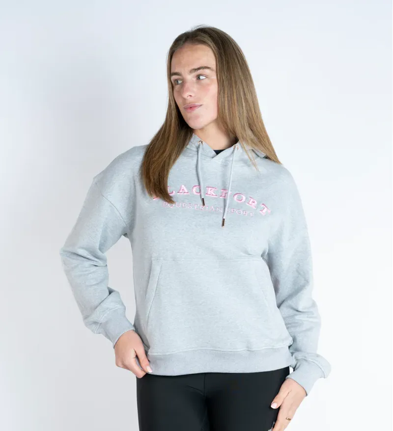 Blackfort Equestrian Grace Light Grey And Pink Hoodie