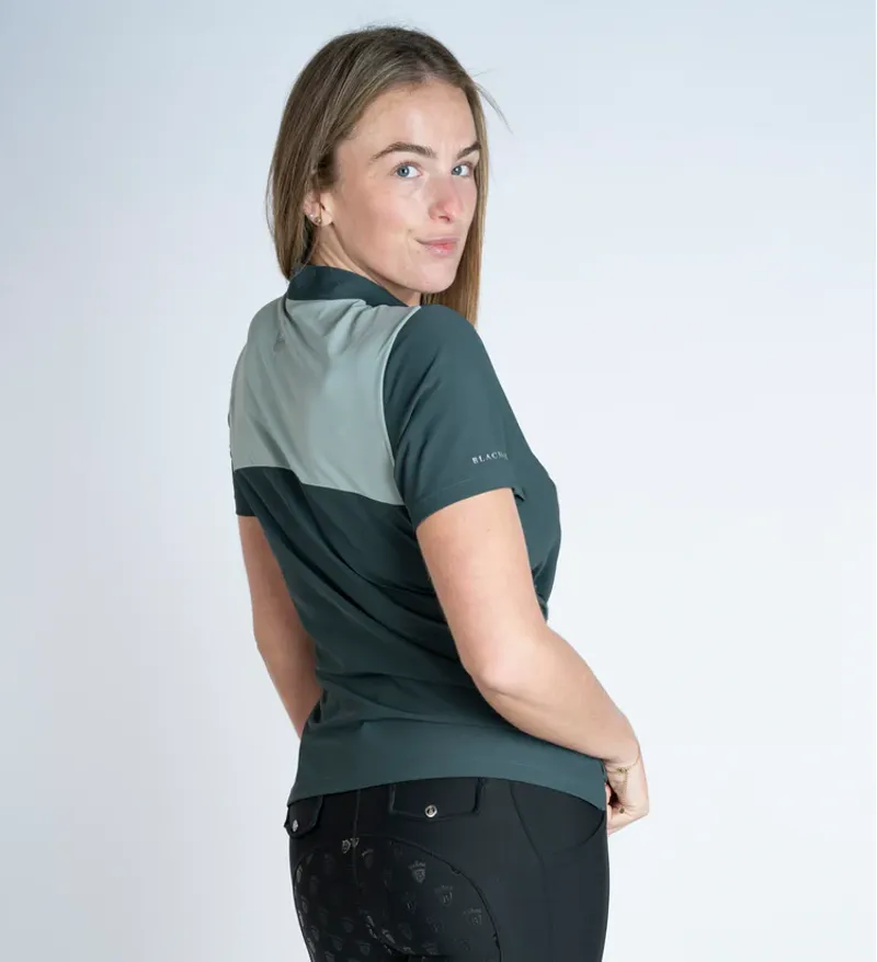 Blackfort Equestrian Astrid Green Tech Polo Shirt-3