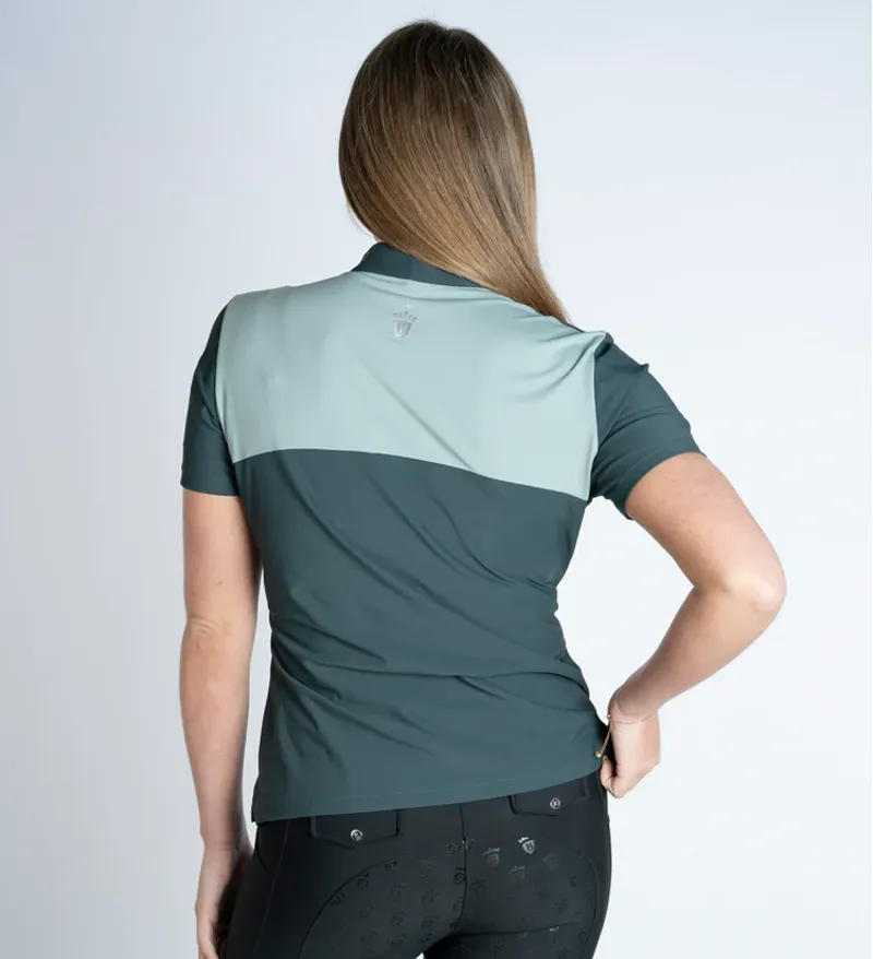 Blackfort Equestrian Astrid Green Tech Polo Shirt-4
