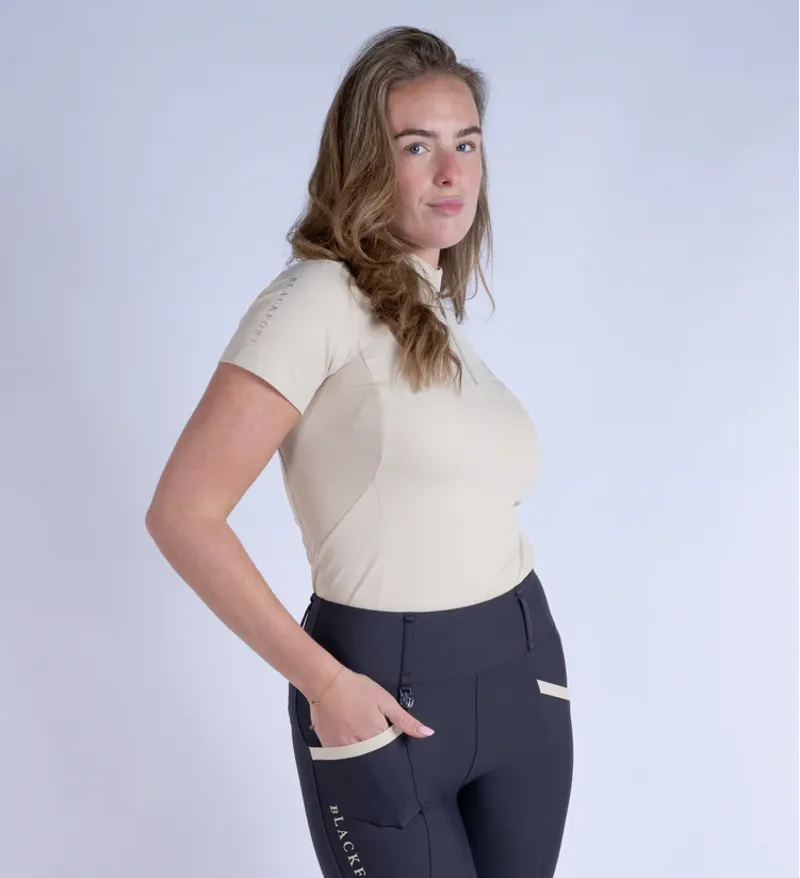 Blackfort Equestrian Sand Cool Mesh Base Layer Short Sleeve-1