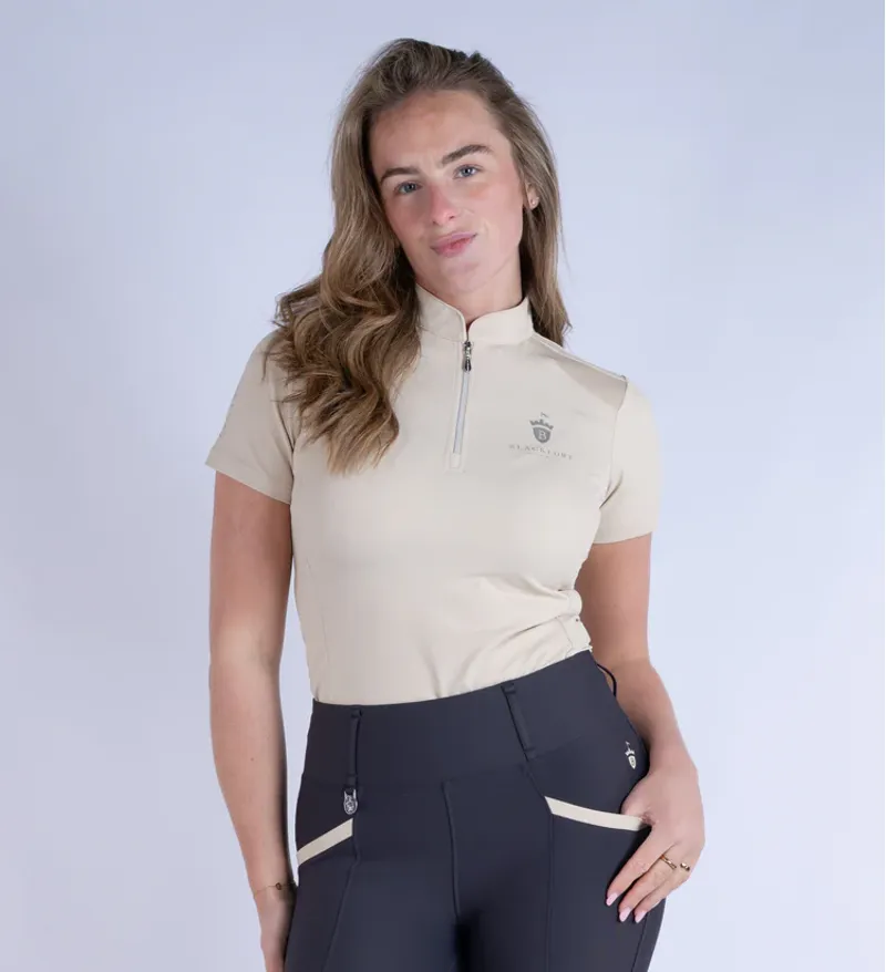 Blackfort Equestrian Sand Cool Mesh Base Layer Short Sleeve