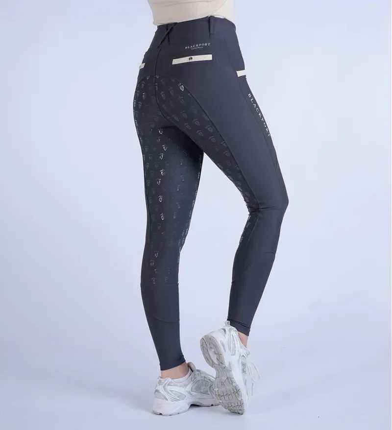 Blackfort Equestrian Grey and Sand Training Tights 3.0-1