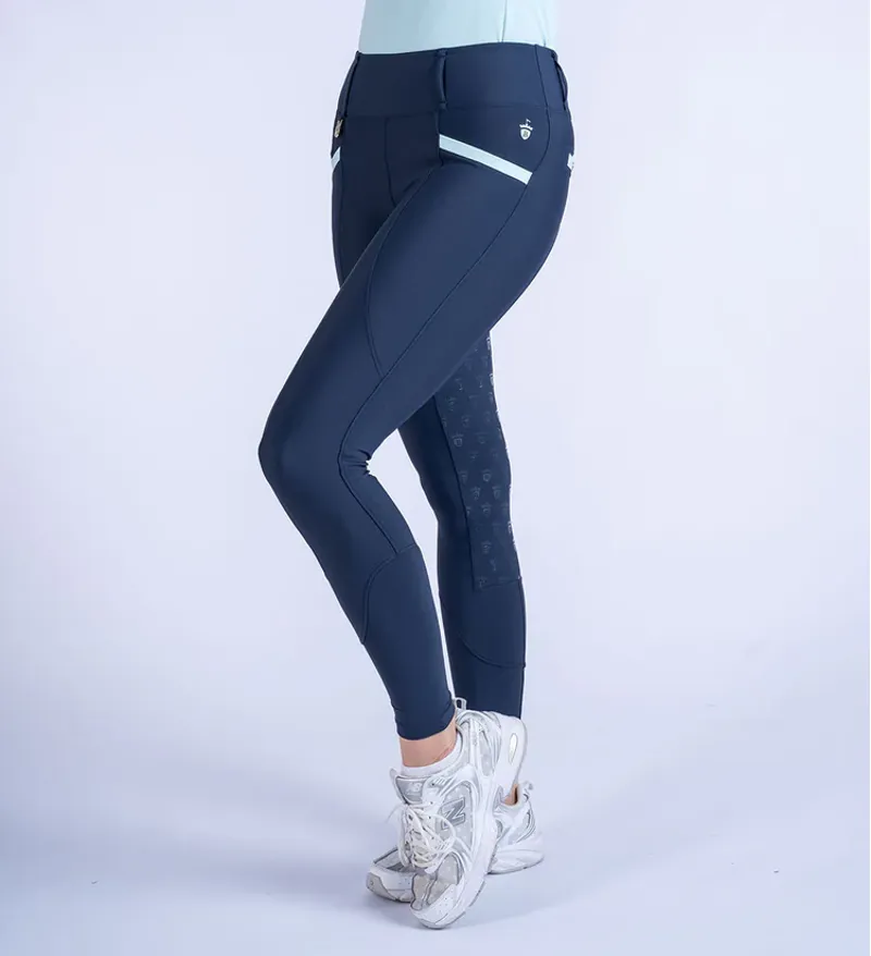 Blackfort Equestrian Navy and Sky Training Tights 3.0-2