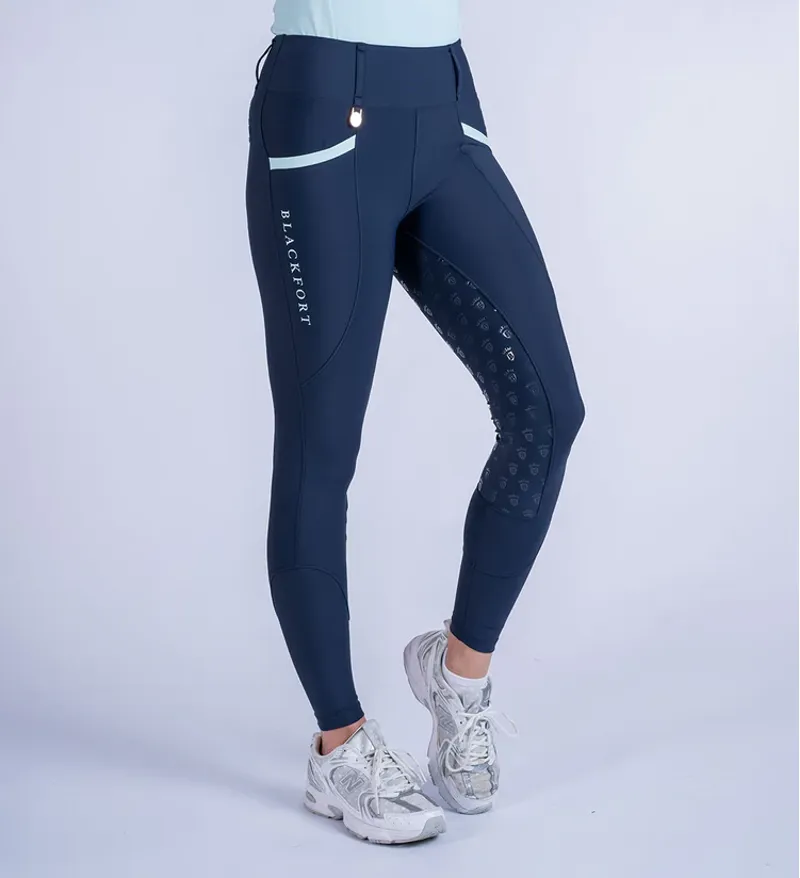 Blackfort Equestrian Navy and Sky Training Tights 3.0