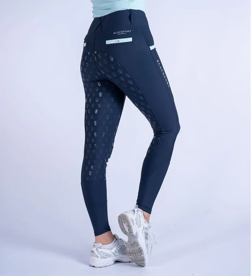 Blackfort Equestrian Navy and Sky Training Tights 3.0-3