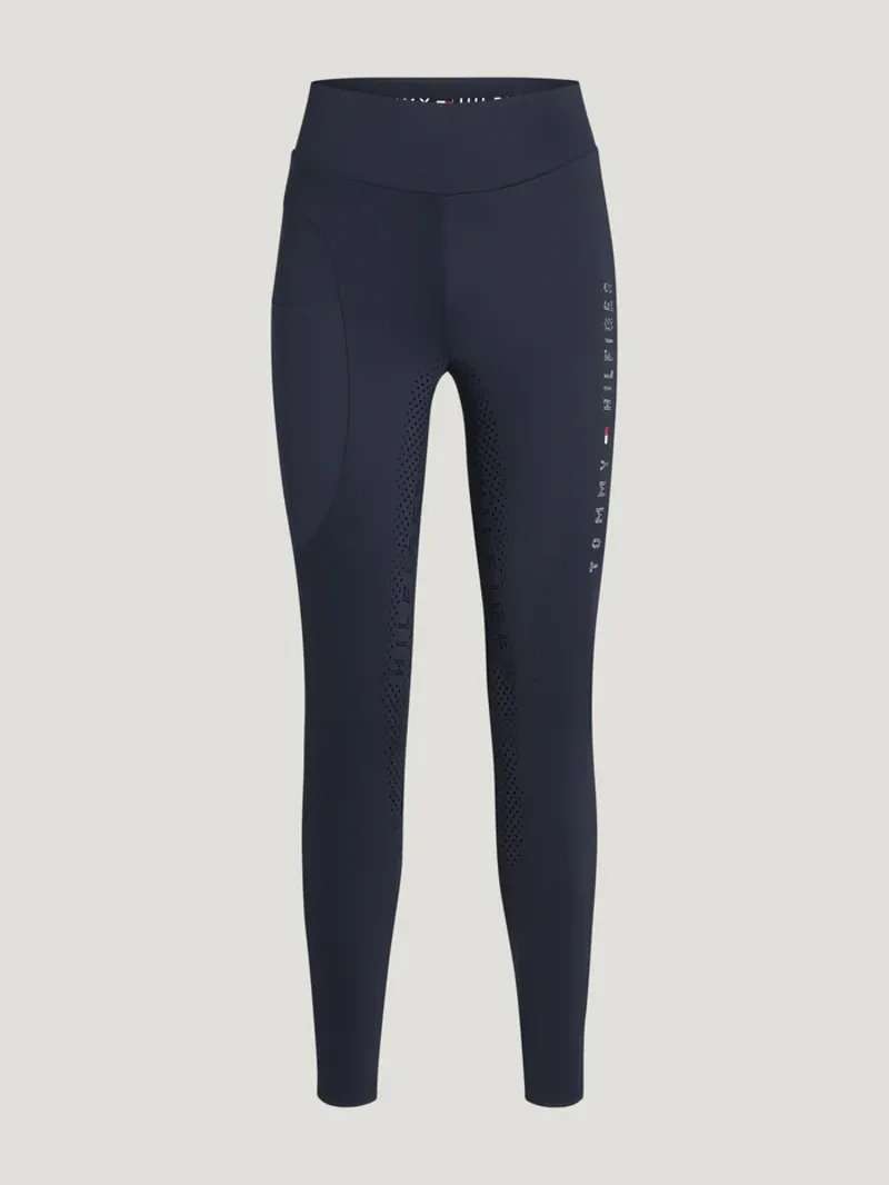 Tommy Hilfiger Elmira All-Year Rhinestone Full Grip Leggings Desert Sky-5