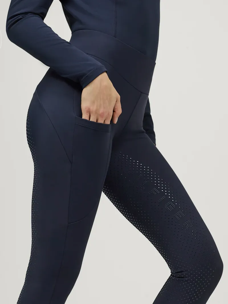 Tommy Hilfiger Elmira All-Year Rhinestone Full Grip Leggings Desert Sky-3