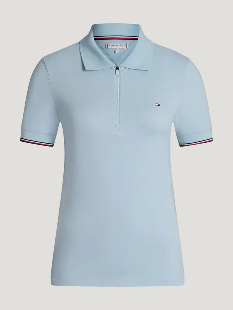 Tommy Hilfiger Anaheim Zip Poloshirt Sweet Blue-1