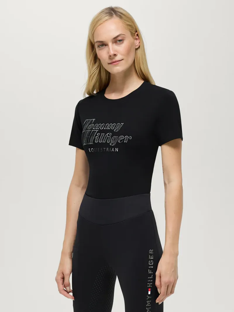 Tommy Hilfiger Malibu Rhinestone T-shirt Black