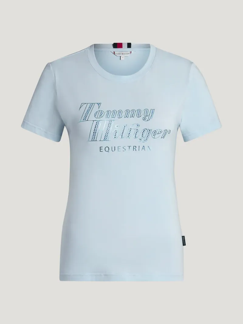 Tommy Hilfiger Malibu Rhinestone T-shirt Sweet Blue-3