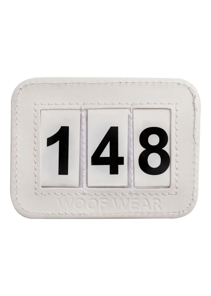 Woofwear Bridle Number Holder 3 digit White/White One Size