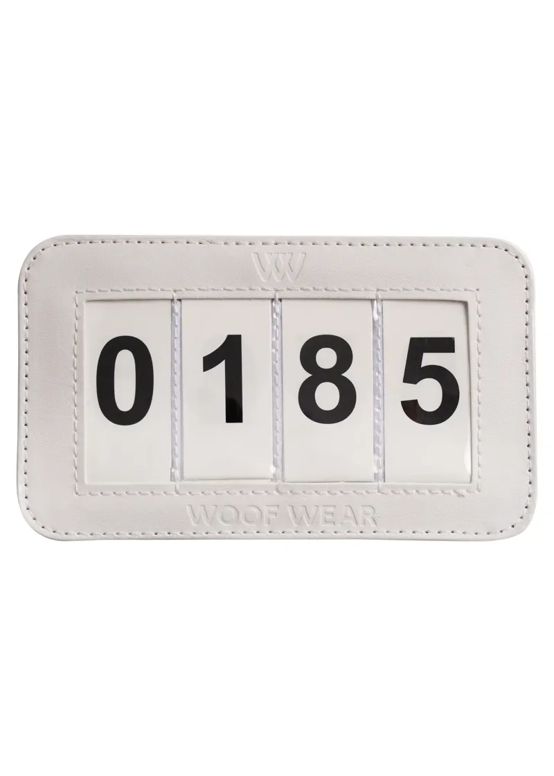 Woofwear Dressage Number Holder 4 digit White/Black One Size
