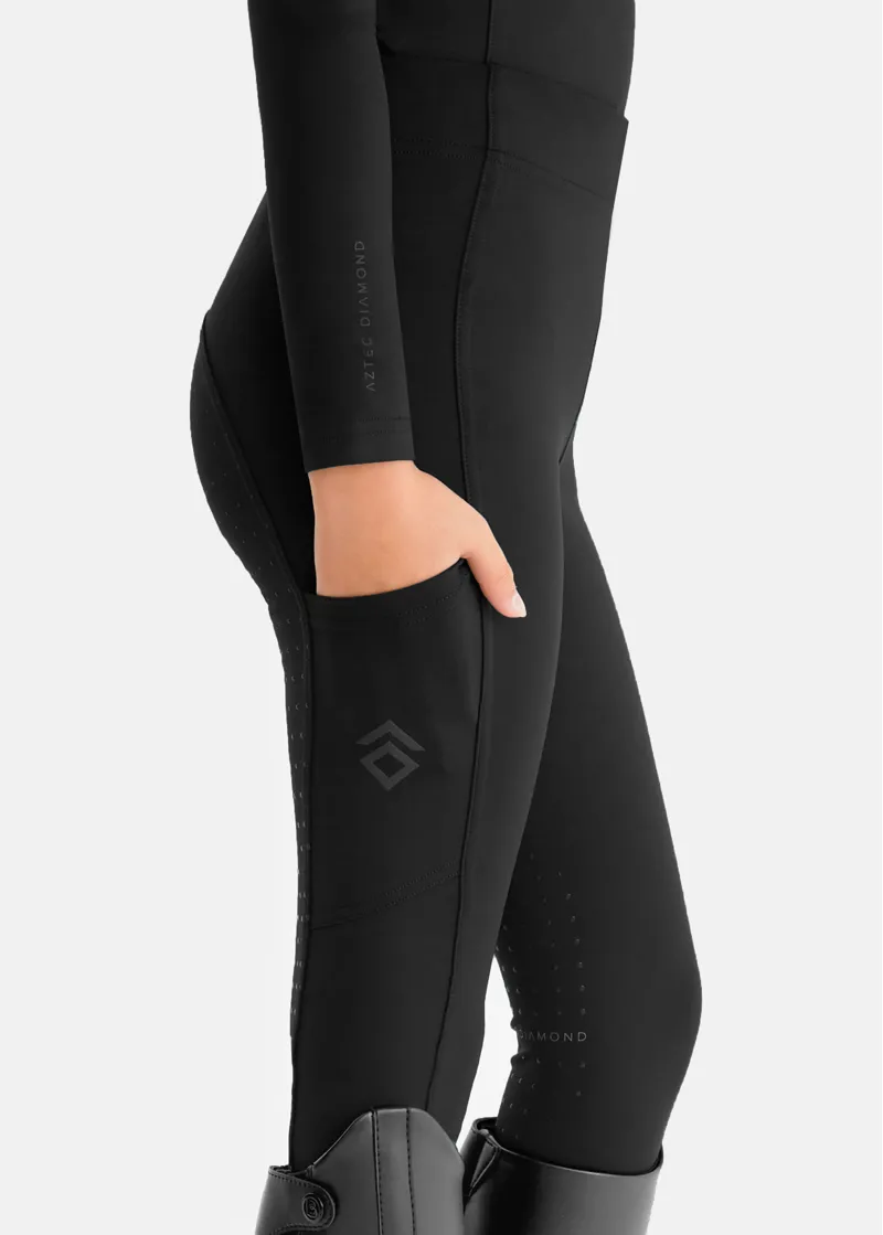 Aztec Diamond YR Black Full Seat Leggings-2