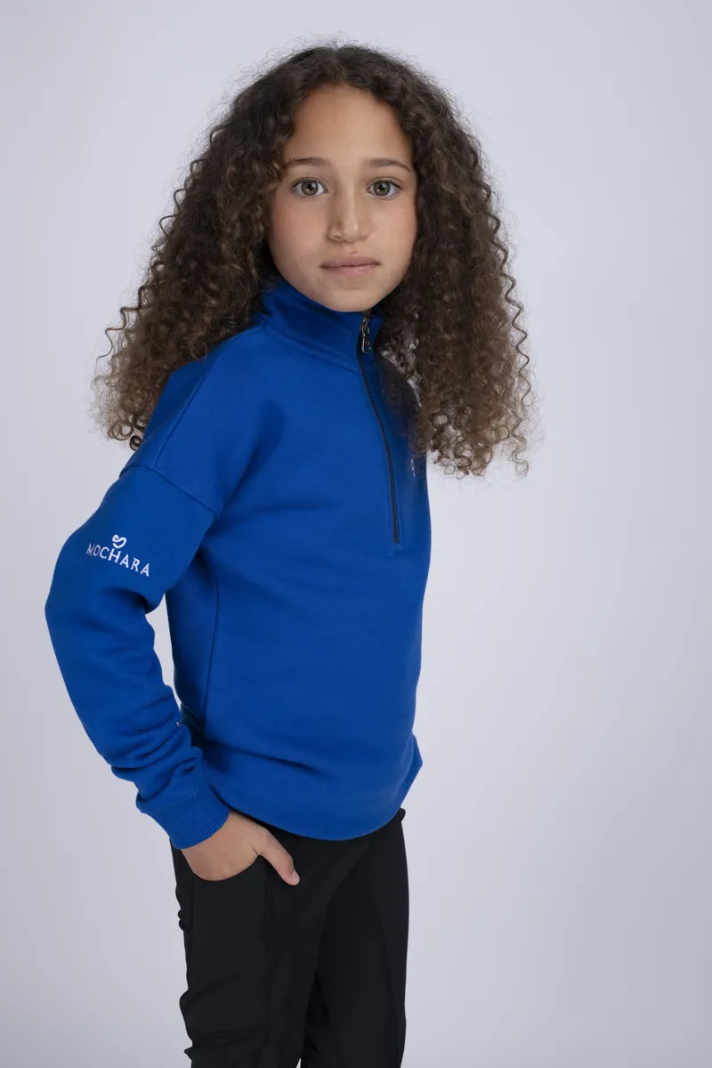 Mochara Half Zip Sweatshirt Cobalt Blue Young Rider-1