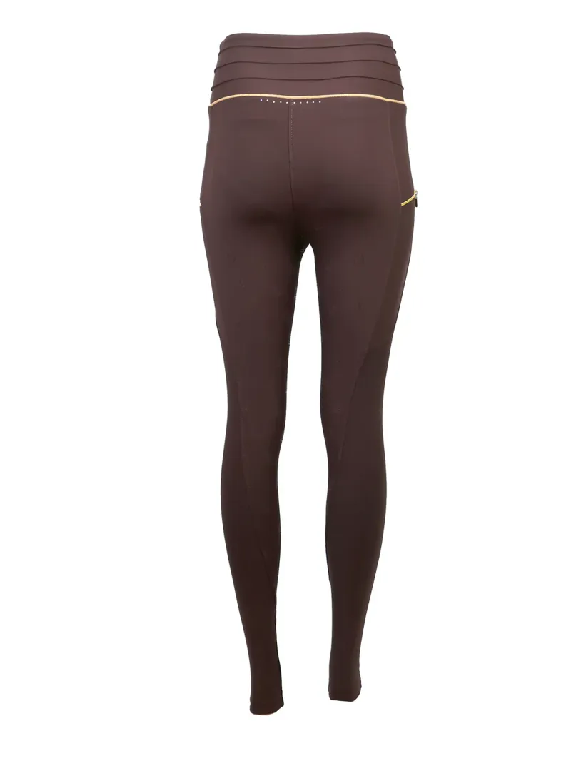 Team Bloomfields Maya Chocolate Pleated Leggings-2