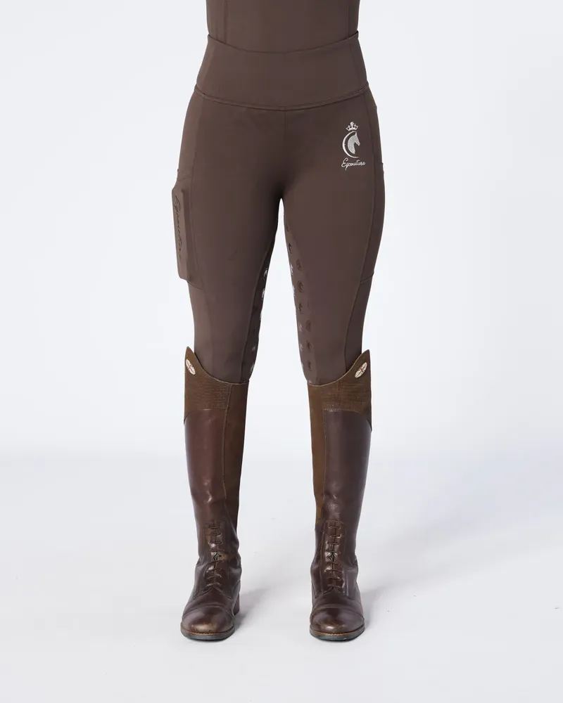Eqcouture Original Brown Full Grip Leggings