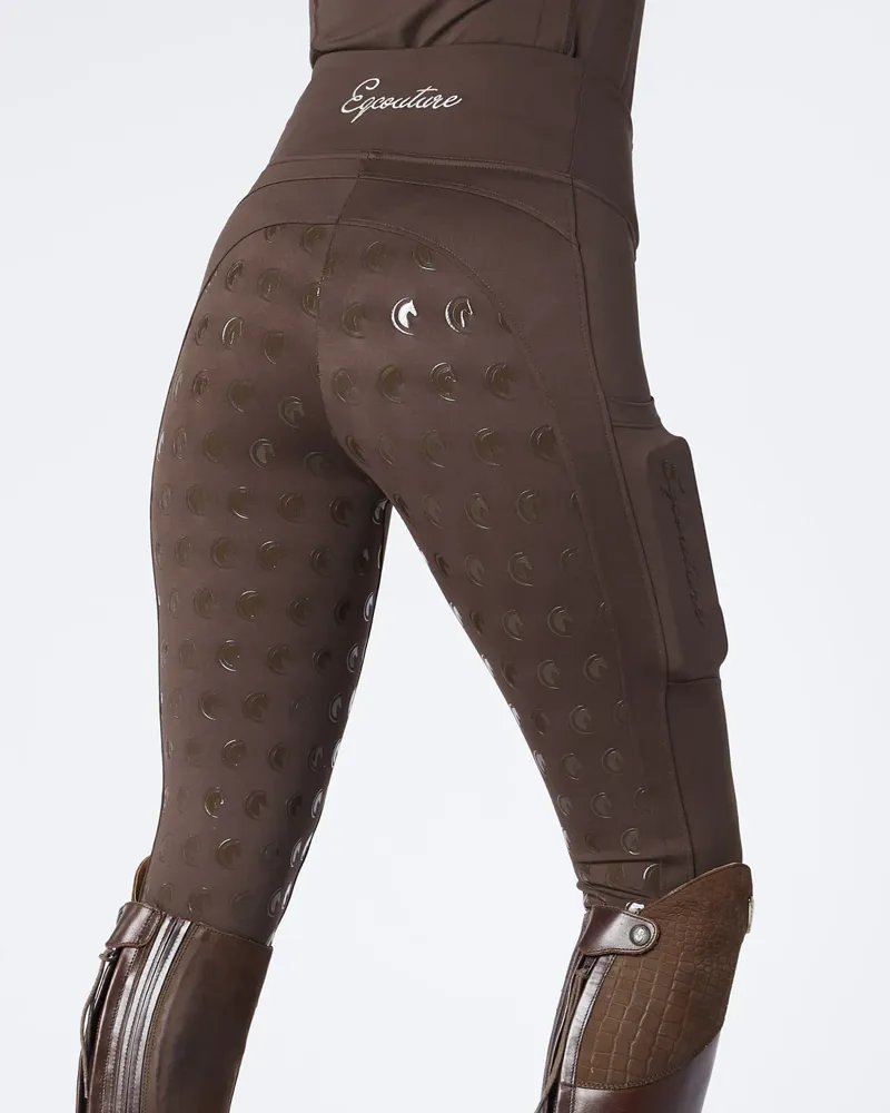 Eqcouture Original Brown Full Grip Leggings-1