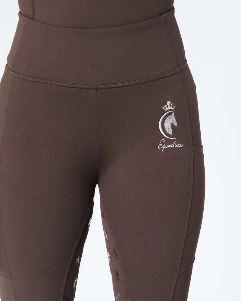 Eqcouture Original Brown Full Grip Leggings-2